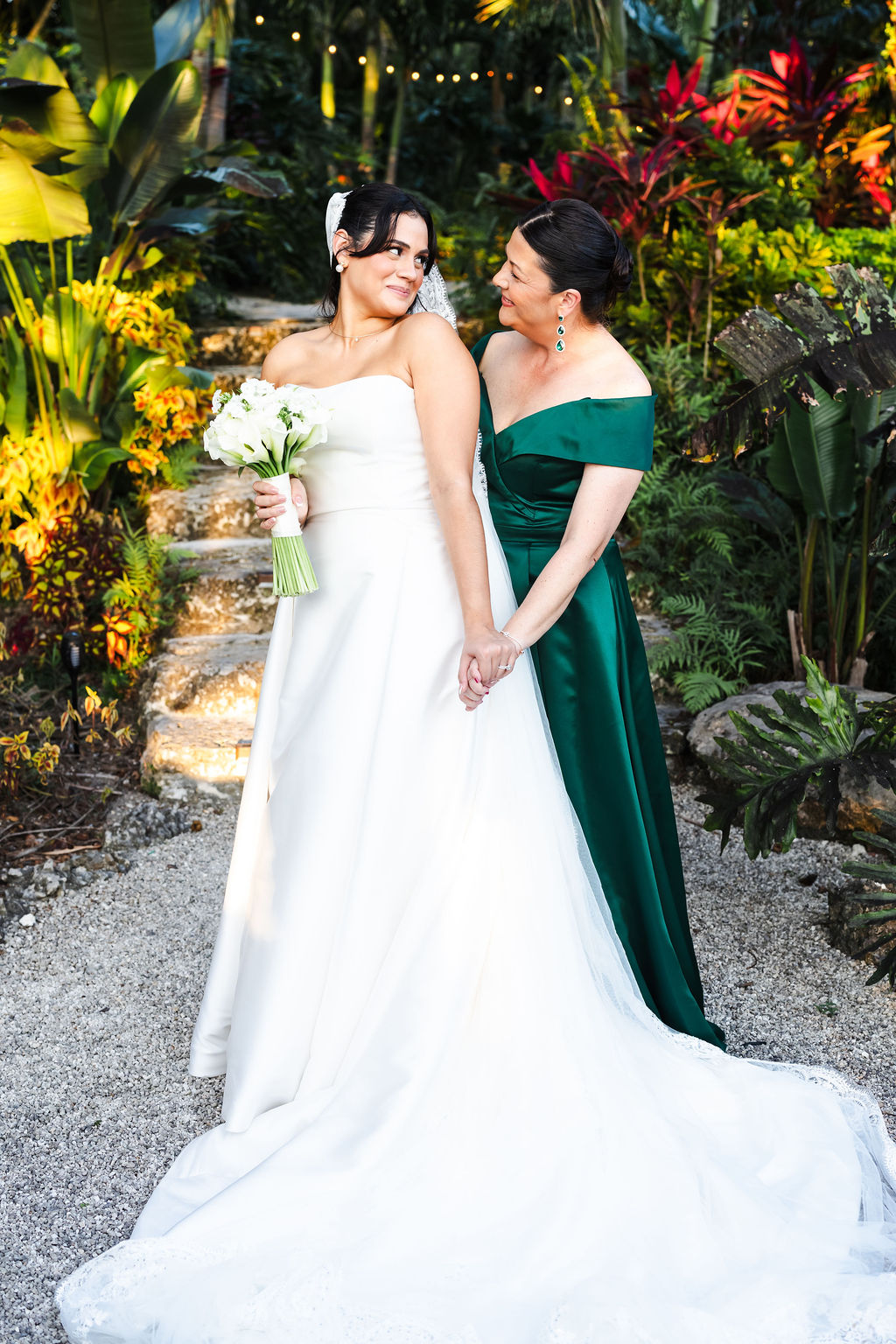 Ana and Pablo sharing a close newlywed portrait