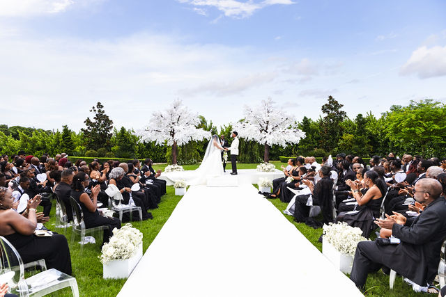 Wide view of The White Orchid ceremony lawn