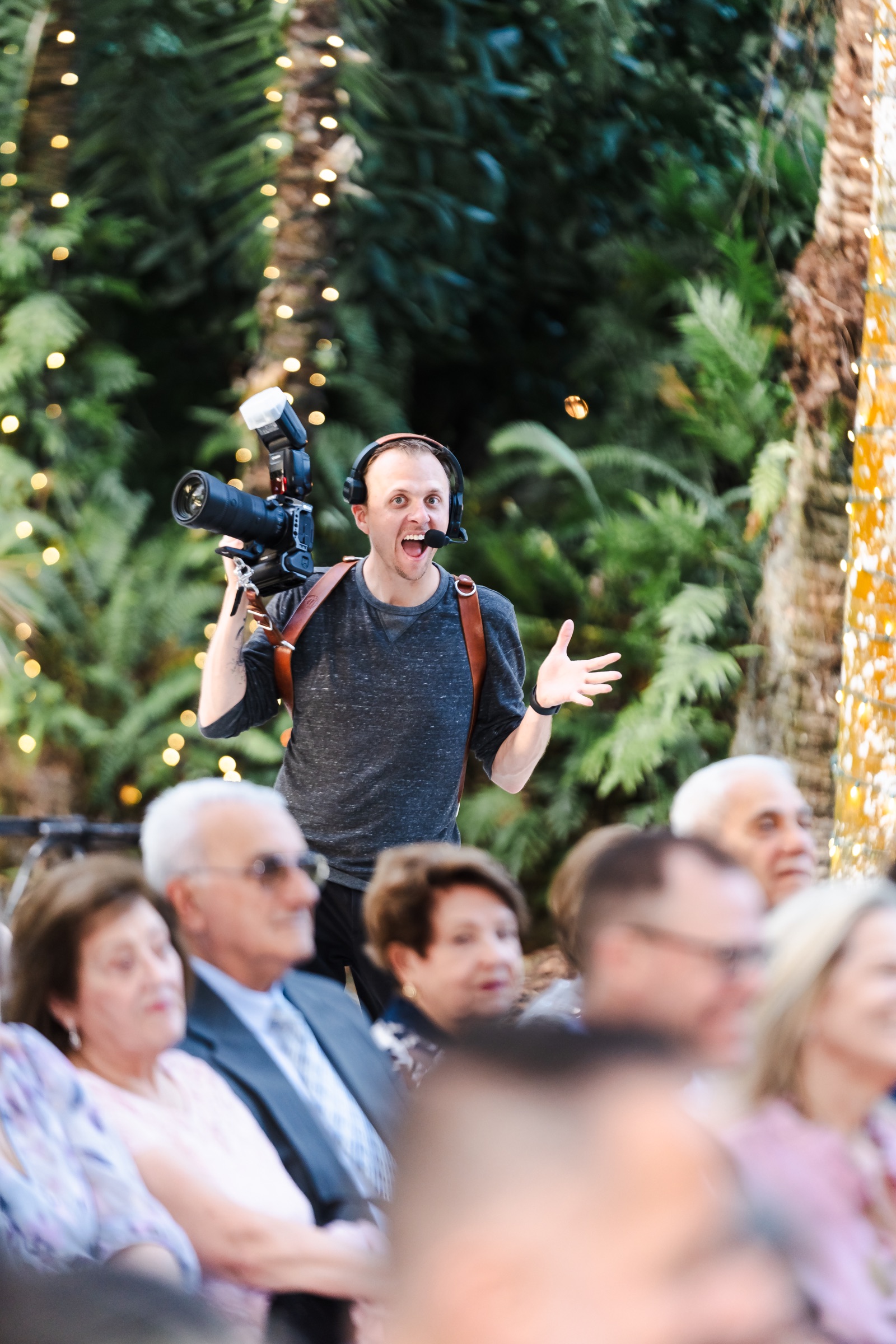 Daniel Quinones photographing a South Florida wedding reception